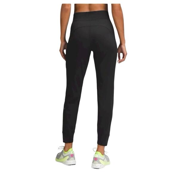 LULULEMON Its Rulu Run Fleece High-Rise Jogger *Full Length Black EUC Size 8 - Picture 2 of 11